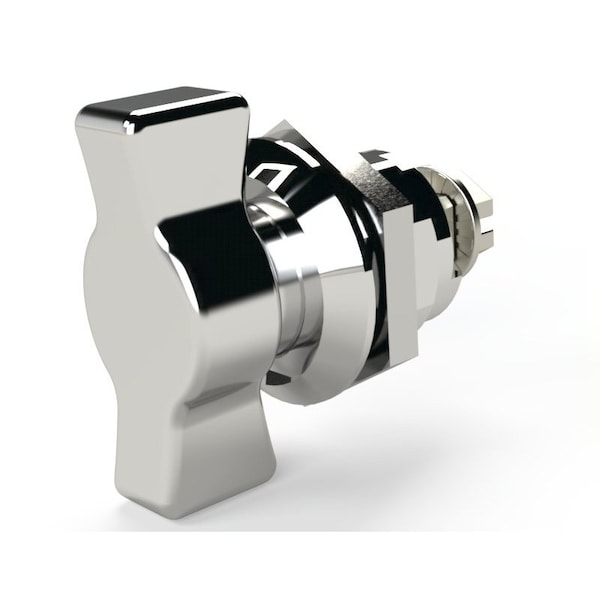 Quarter Turn Wing Knob Non-Locking Chrome